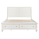 Sandy Beach 63-inch California King Panel Bed Cream White