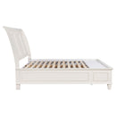 Sandy Beach 63-inch California King Panel Bed Cream White