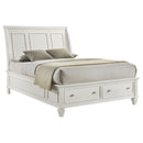 Sandy Beach 63-inch California King Panel Bed Cream White