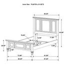 Sandy Beach 63-inch California King Panel Bed Cream White