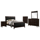 Carlton  California King Bedroom Set Cappuccino