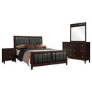 Carlton  California King Bedroom Set Cappuccino