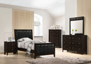 Carlton Wood California King Panel Bed Cappuccino