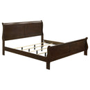 Louis Philippe 47-inch  Sleigh Panel Bed White