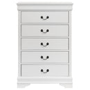 Louis Philippe 5-drawer Bedroom Chest Cappuccino