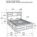 Briana Wood California King Storage Bookcase Bed Black