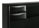 Briana Wood California King Storage Bookcase Bed Black