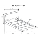 Felicity Wood California King LED Panel Bed White High Gloss