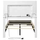 Felicity Wood  Panel Bed White High Gloss