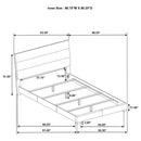 Felicity Wood  Panel Bed White High Gloss