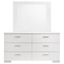 Felicity 6-drawer Dresser White High Gloss