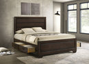 Kauffman Wood California King Panel Bed Dark Cocoa
