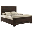 Kauffman Wood California King Panel Bed Dark Cocoa
