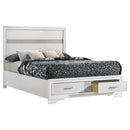 Miranda 51-inch Wood California King Storage Panel Bed Black