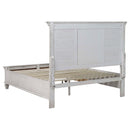 Franco Wood  Panel Bed Distressed White