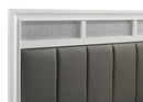 Barzini Wood  Panel Bed White