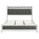 Barzini Wood  Panel Bed White