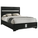 Miranda 51-inch Wood California King Storage Panel Bed Black