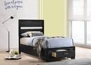 Miranda 51-inch Wood California King Storage Panel Bed Black