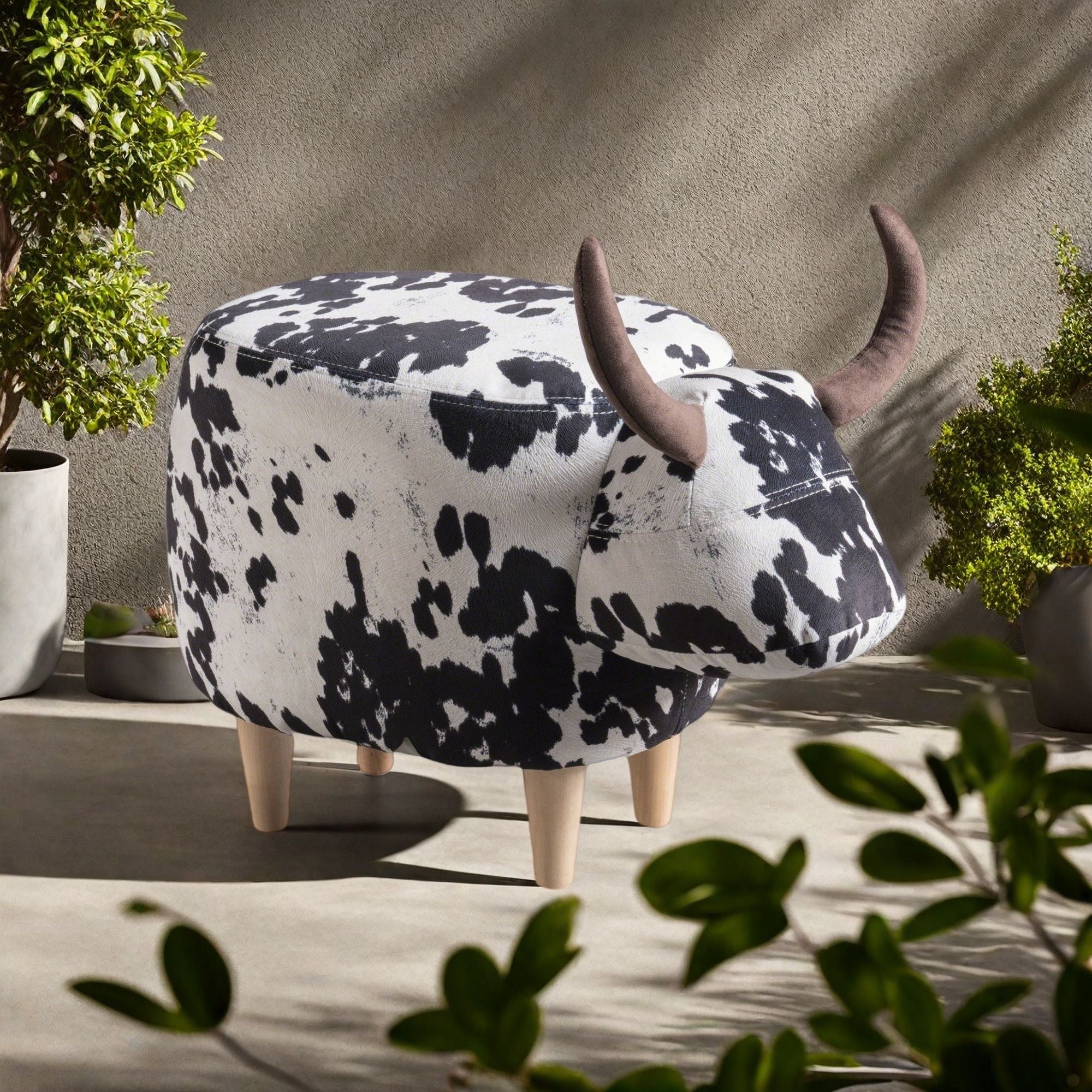 Cow Shaped Ottoman Footstool