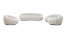 Divani Casa Yolonda - Modern Curved Beige Fabric Sofa Set