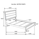 Watson Wood California King Panel Bed Grey Oak