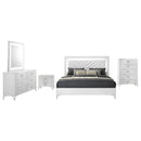 Cassia LED Bedroom Set White High Gloss