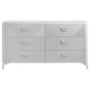 Cassia 6-drawer Bedroom Dresser Cabinet White High Gloss