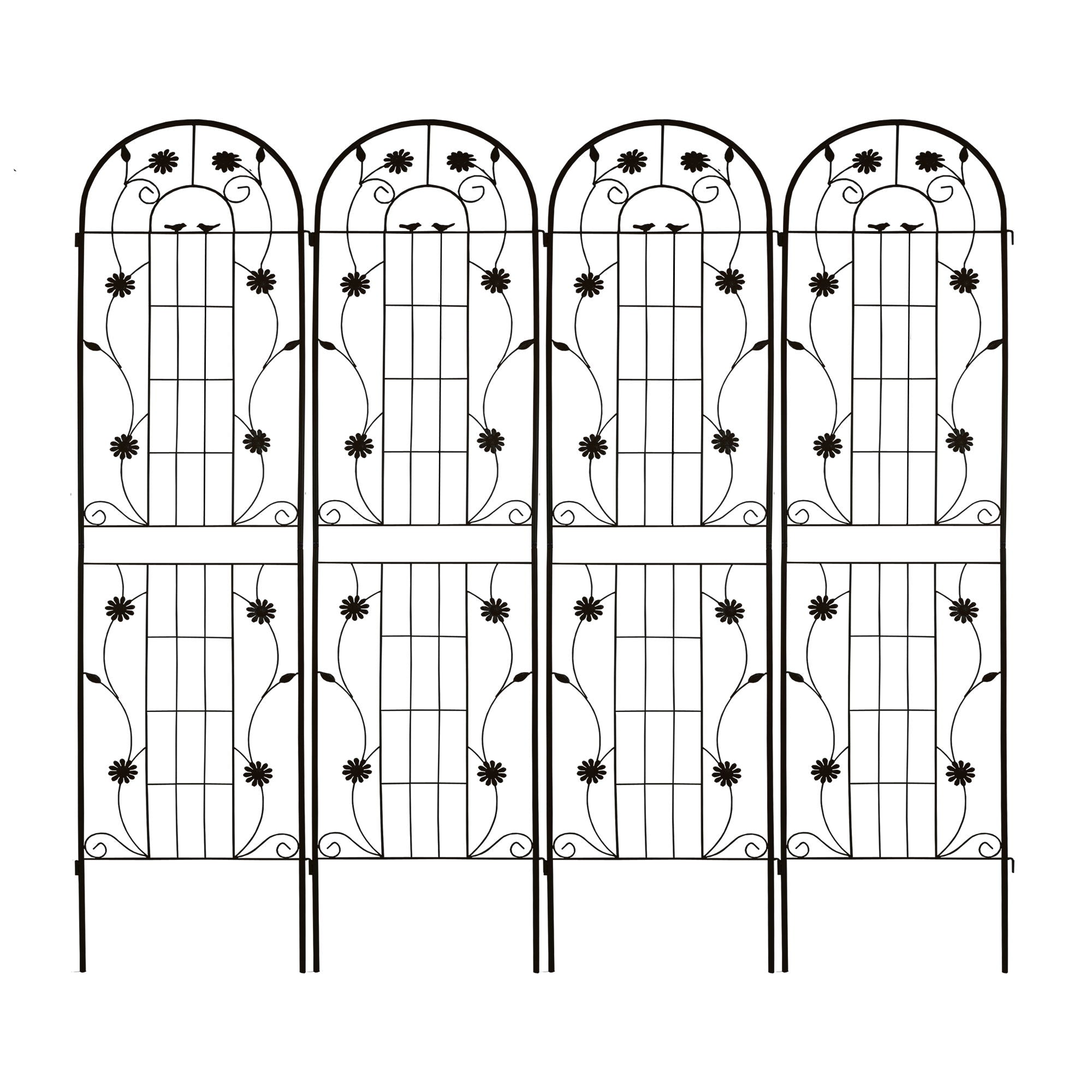 Metal Garden Trellis Rustproof Trellis For Climbing Plant Outdoor Flower Support