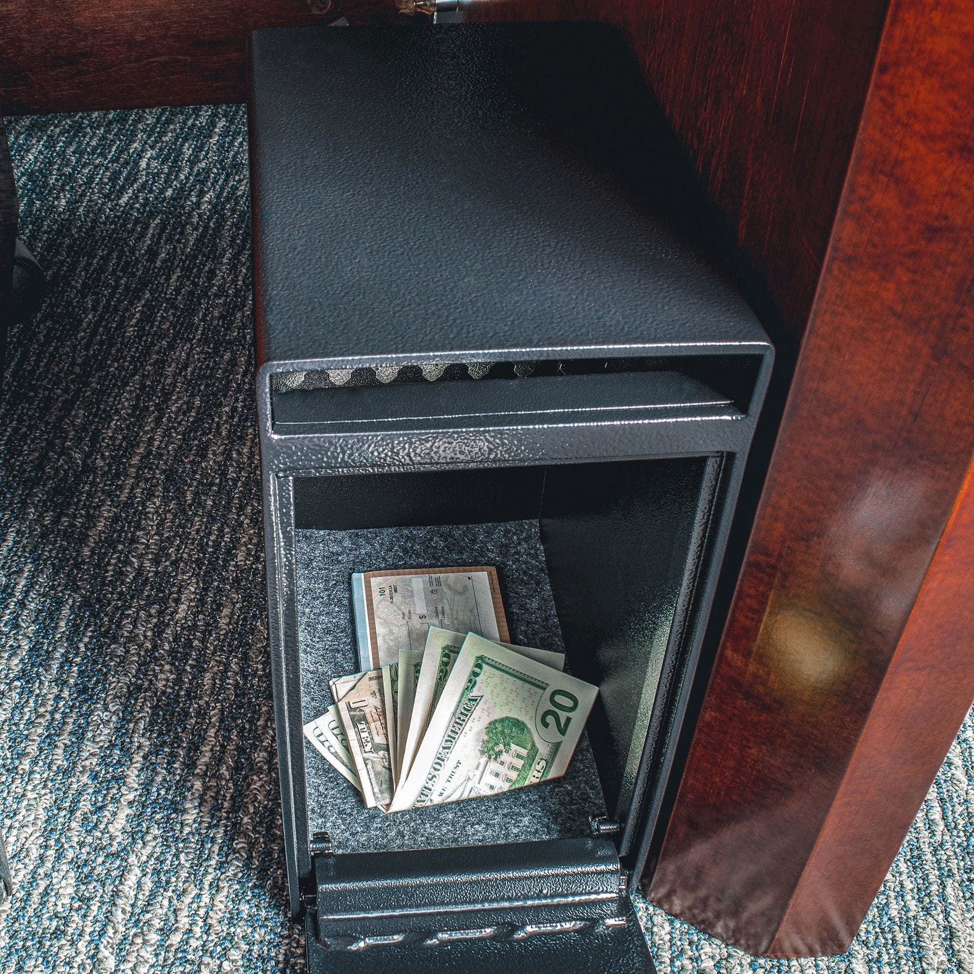 0 27 Cu Ft Dual Key Depository Safe - Black