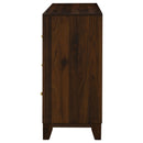 Welsley 6-drawer Dresser and Mirror Walnut