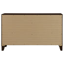 Welsley 6-drawer Dresser and Mirror Walnut