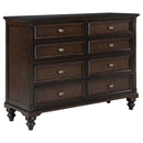 Andover 8-drawer Dresser and Mirror Dark Oak