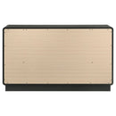 Cavelle 6-drawer Dresser and Mirror Black