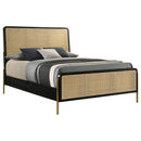 Arini RattanPanel Bed Sand Wash and Natural
