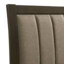 Wilkes 51-inch Upholstered California King Bed Dark Cocoa