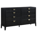 Briana 8-drawer Dresser with Mirror Black