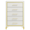 Lucia 5-drawer Bedroom Chest of Drawers Black