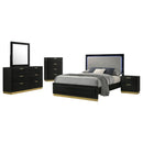 Caraway  California King Bedroom Set Black