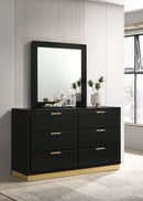 Caraway 6-drawer Dresser Black