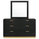 Caraway 6-drawer Dresser Black