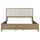 Granada Upholstered California King Panel Bed Natural Pine