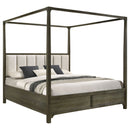 Gran Park California King Four Poster Canopy Bed Dark Cocoa