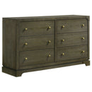 Gran Park 6-drawer Dresser and Mirror Dark Cocoa