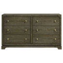 Gran Park 6-drawer Dresser and Mirror Dark Cocoa