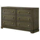 Gran Park 6-drawer Dresser and Mirror Dark Cocoa