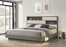 Fenwick California King Bed Bookcase Headboard Grey Oak