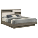 Fenwick California King Bed Bookcase Headboard Grey Oak