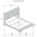 Lucia 61-inch Upholstered  Wingback Bed Beige