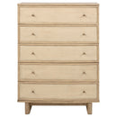 Kailani 5-drawer Bedroom Chest of Drawers Beige Oak